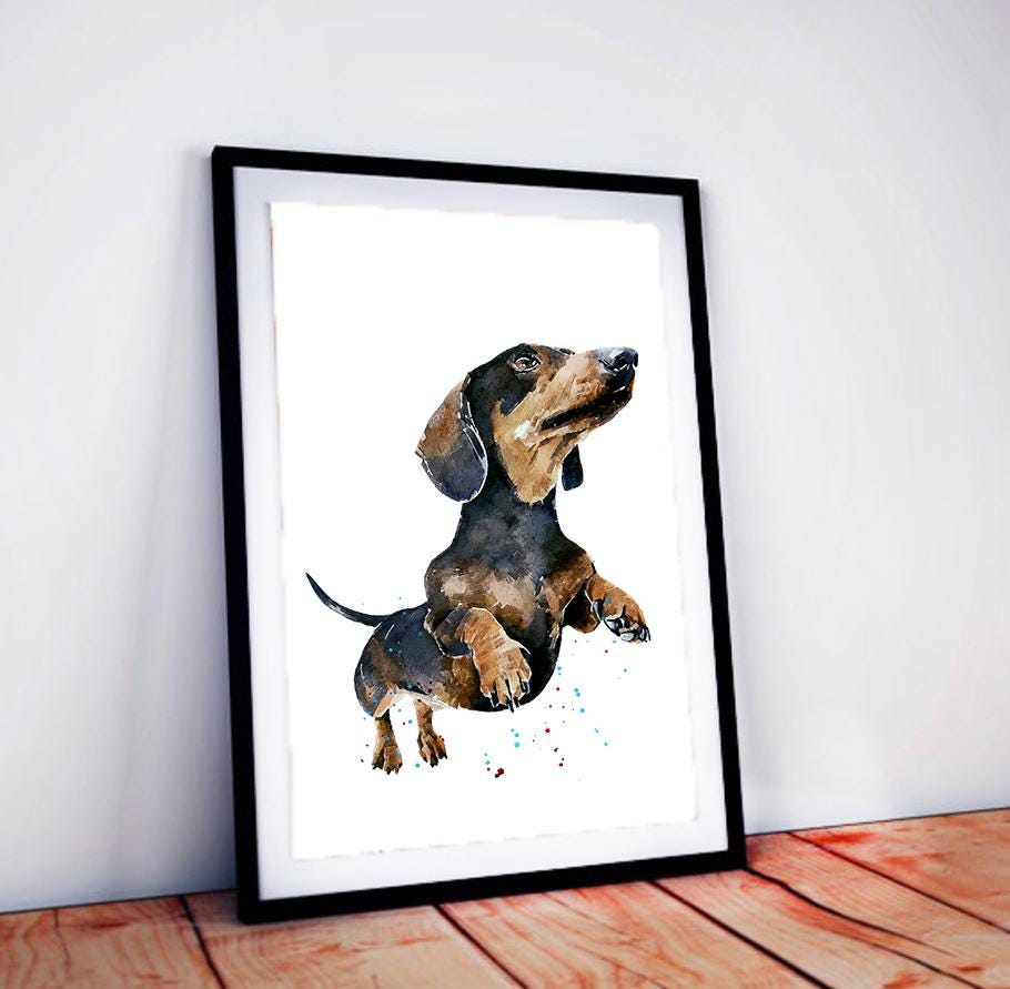 Dachshund | Original Watercolour | Dog Lover Gift | Edswatercolours