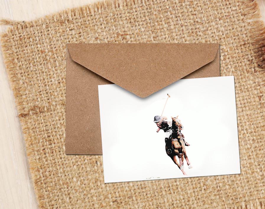 Equestrian Female Polo Rider Greeting Card | Art Gift | Edswatercolours