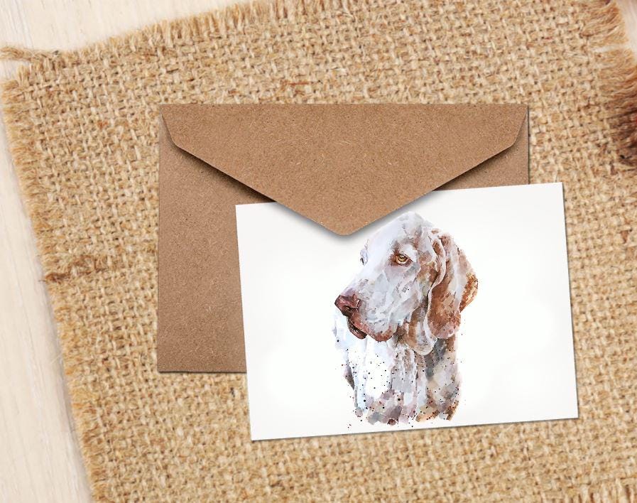 Bracco Italiano Greeting Card | Dog Lover Gift | Edswatercolours