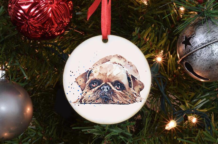 Brussels Griffon Christmas Ornament | Dog Lover Gift | Edswatercolours