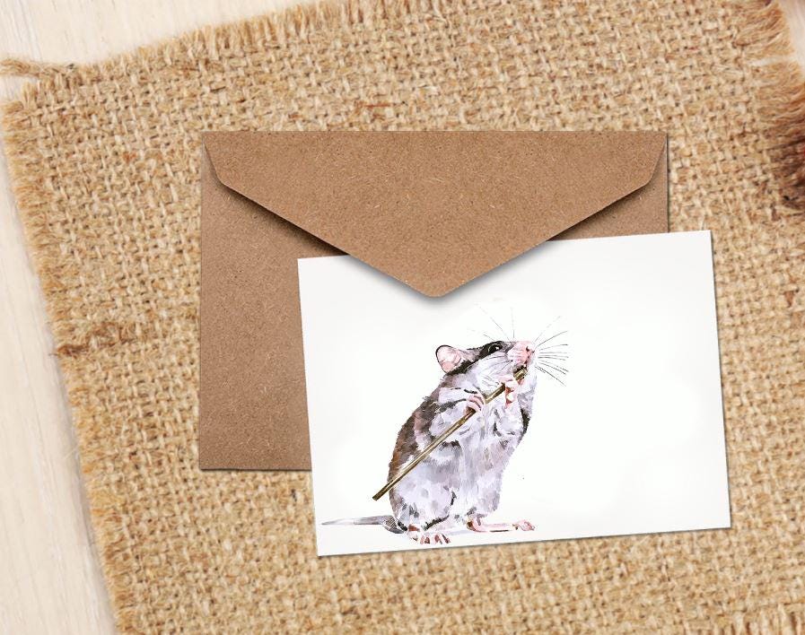 Field Mouse Greeting Card | Animal Lover Gift | Edswatercolours