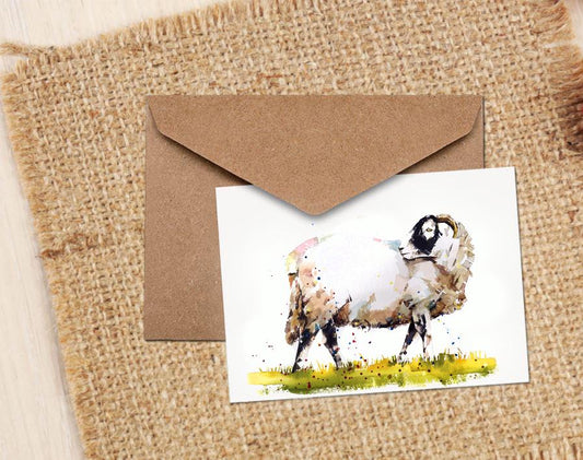 Sheep Greeting Card | Country Lover Gift | Edswatercolours