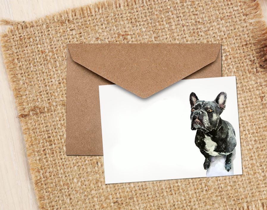 French Bulldog IV Greeting Card | Dog Lover Gift | Edswatercolours