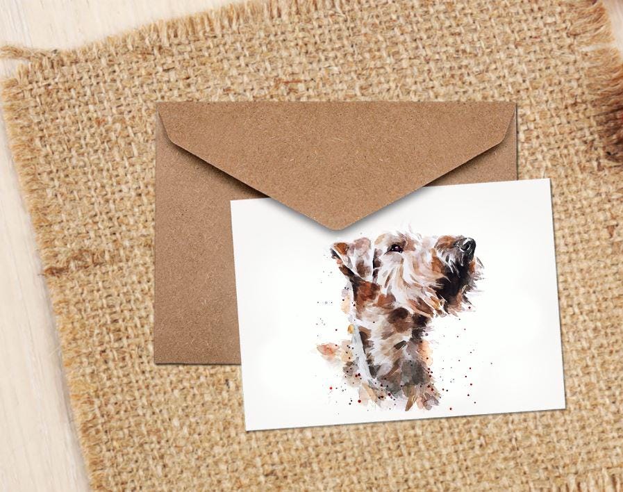 Irish Terrier Greeting Card | Dog Lover Gift | Edswatercolours