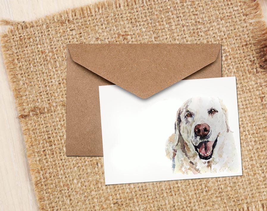 Yellow Labrador Greeting Card | Dog Lover Gift | Edswatercolours