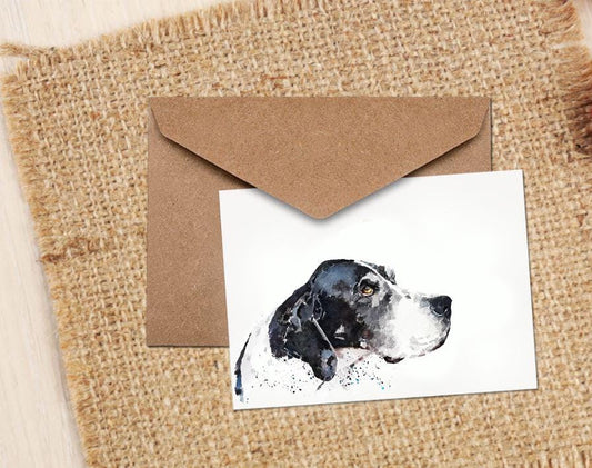 English Pointer Greeting Card | Dog Lover Gift | Edswatercolours