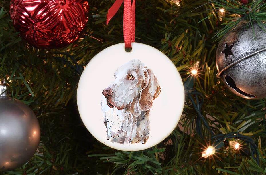 Bracco Italiano Christmas Ornament | Dog Lover Gift | Edswatercolours