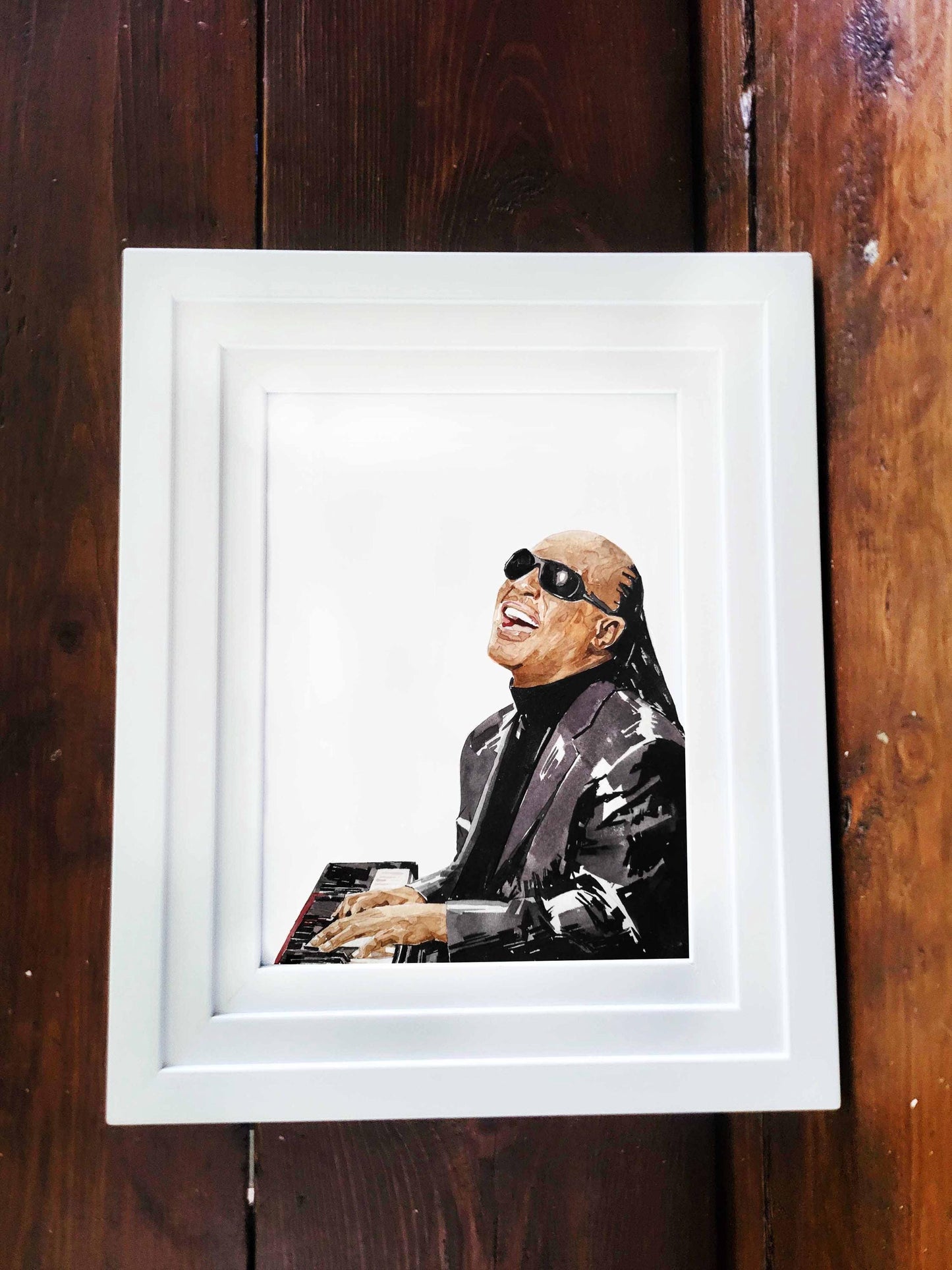 Stevie Wonder | Original Framed Watercolour | Music Lover Gift | Edswatercolours