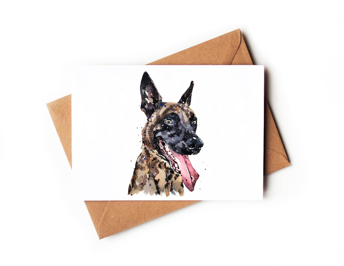 Dutch Shepherd II Greeting Card | Dog Lover Gift | Edswatercolours