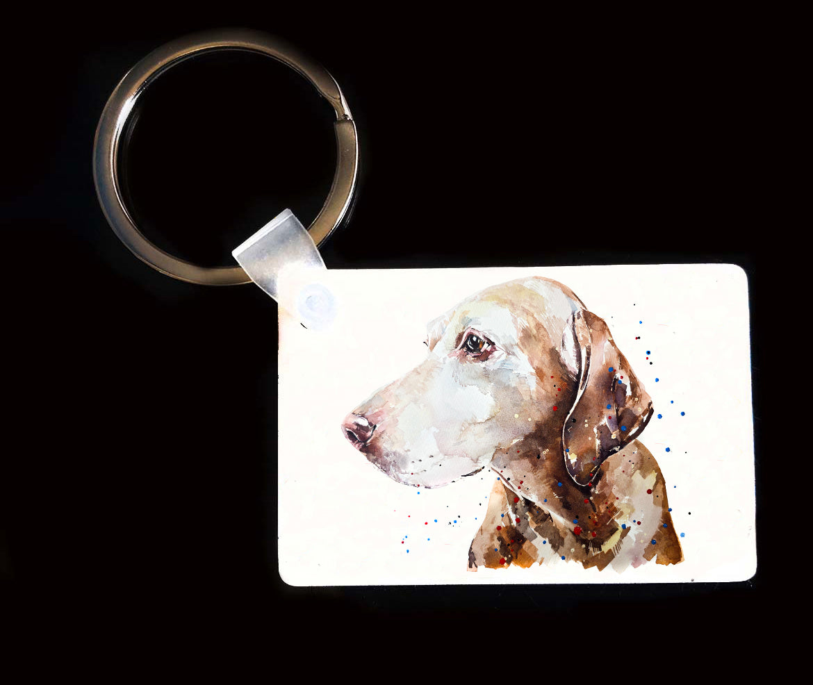 Lili Hungarian Vizsla Keyring | Dog Gift | Multiple Designs | EdsWatercolours