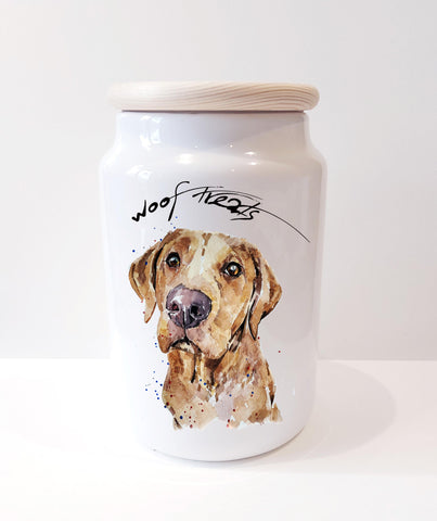 Red Labrador Ceramic Treats Jar. Labrador canister,Labrador dog treats jar, Labrador Treats container,labrador snacks jar