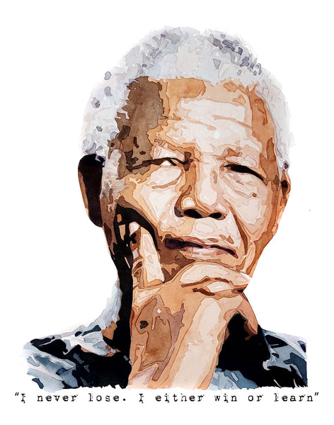 danielledmaves Nelson Mandela  - Watercolour Prints 4 for 6