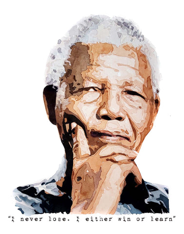 danielledmaves Nelson Mandela  - Watercolour Prints 4 for 6