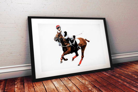 Polo Player II | Original Watercolour | Horse Lover Gift | Edswatercolours