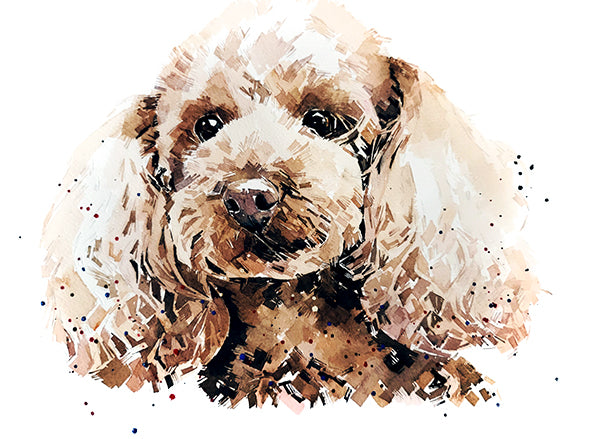 Poodle | Original Watercolour | Dog Lover Gift | Edswatercolours