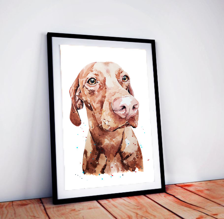 Vizsla A Penny for Your Thoughts | Dog Art Print | Edswatercolours