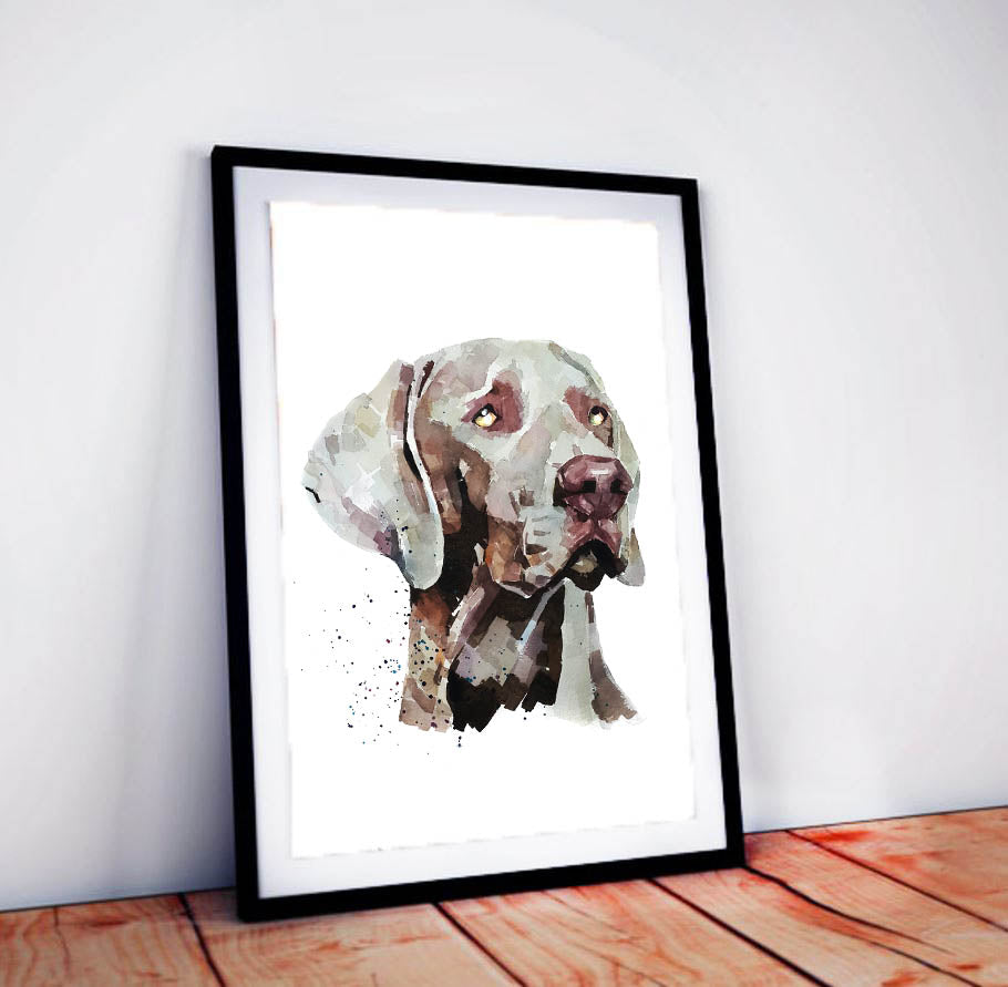 Weimaraner The Boss | Dog Art Print | Edswatercolours