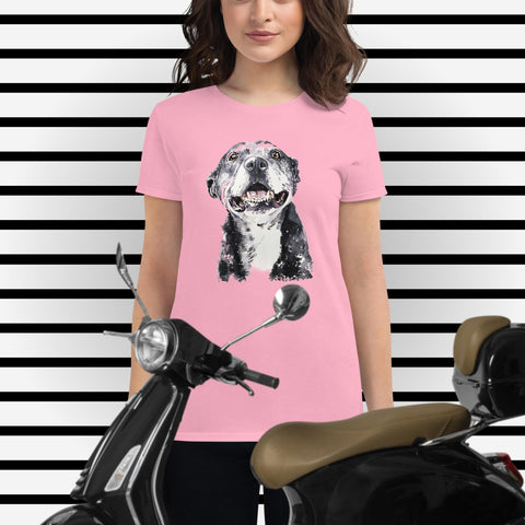 Stafford Bull Terrier Women's short sleeve t-shirt.• 100% combed ringspun cotton