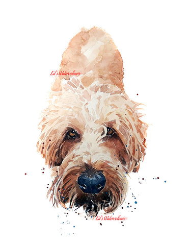 Irish Terrier A Gentle Soul - " Print Watercolour.Irish Terrier Art,Irish Terrier watercolor,Irish Terrier Wall hanging,Irish Terrier decor