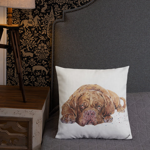 Dogue de Bordeaux Art Premium Pillow - Dogue de Bordeaux Cushion