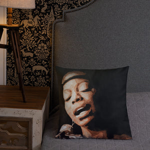 Nina Simone Art Premium Pillow - Nina Simone Art Cushion