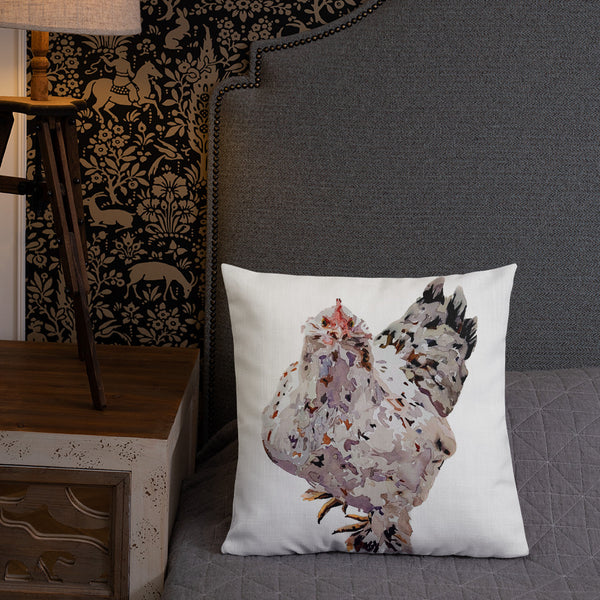 Chicken Art V Premium Pillow/Chicken Art Cushion