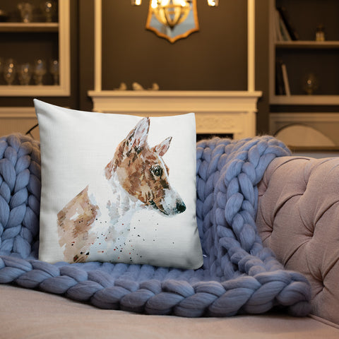 Basenji Dog Art Premium Pillow/ Basenji Dog Cushion