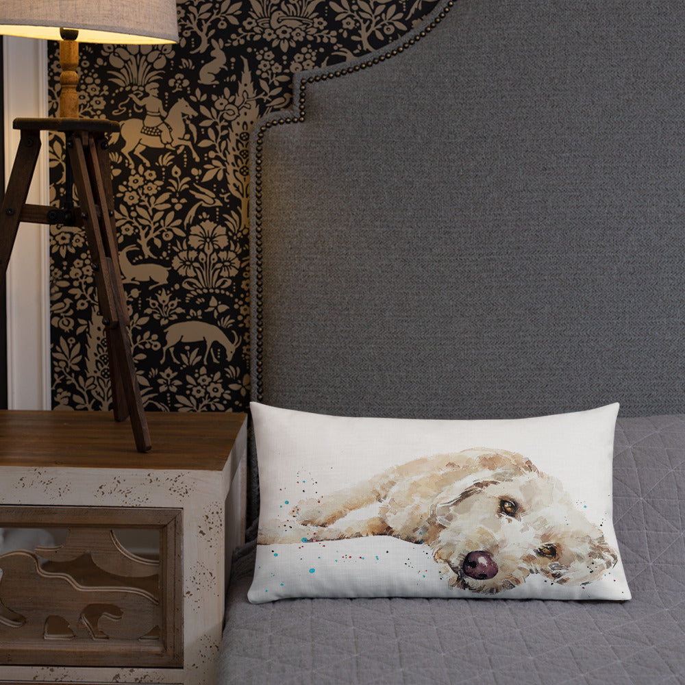 Labradoodle Art Premium Pillow/Labradoodle Cushion