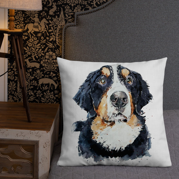 Bernese Mountain Dog Premium Pillow/Bernese Mountain Dog Cushion