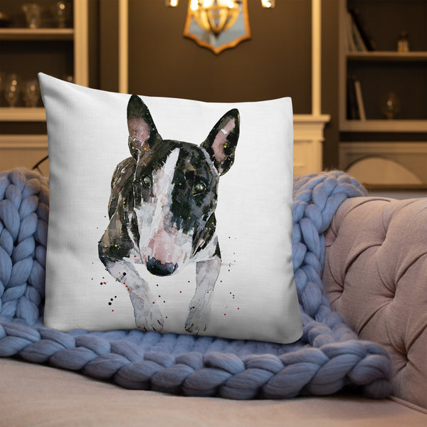 Bull Terrier Premium Pillow - Bull Terrier Art Cushion