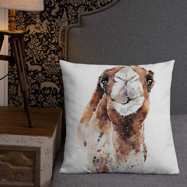 Camel Watercolour Art Premium Pillow - Camel Art Cushion