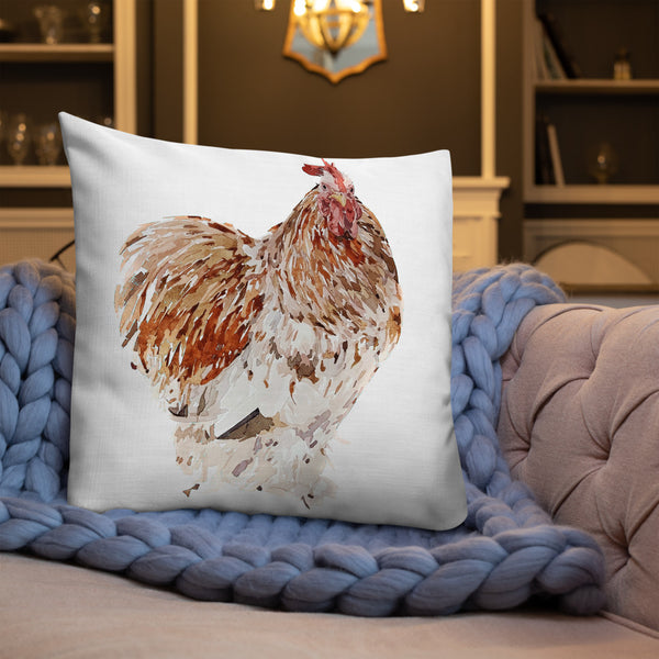 Chicken Art IV Premium Pillow//Chicken Art Cushion