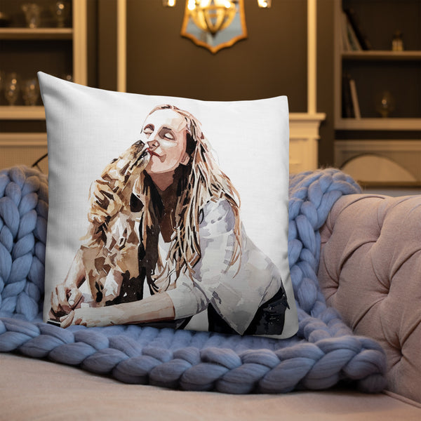 Girls Best Friend Dachshund Premium Pillow