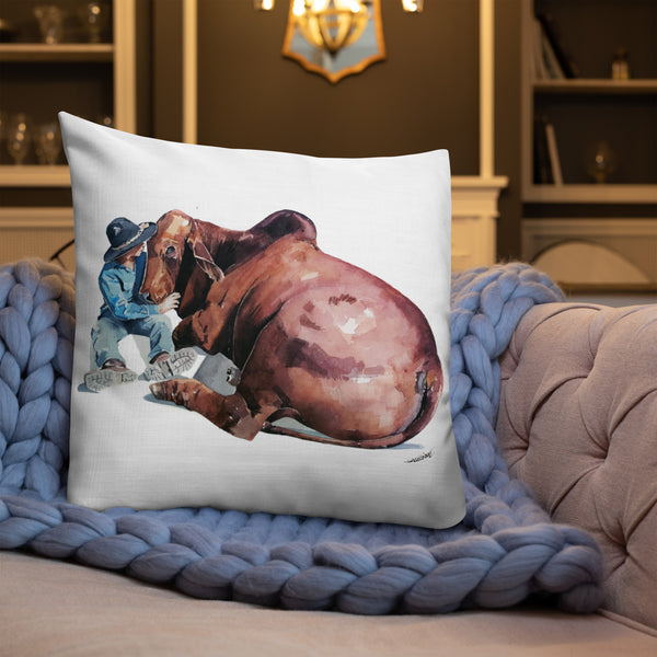 Brahman Boy Premium Pillow. Brahman Boy Premium Cushion