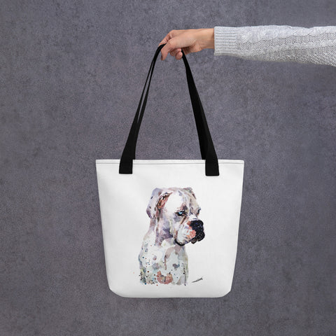 White Boxer Art Tote bag