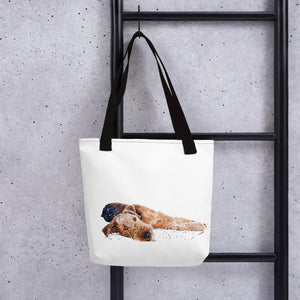 Airedale Terrier Reclined Art Tote bag