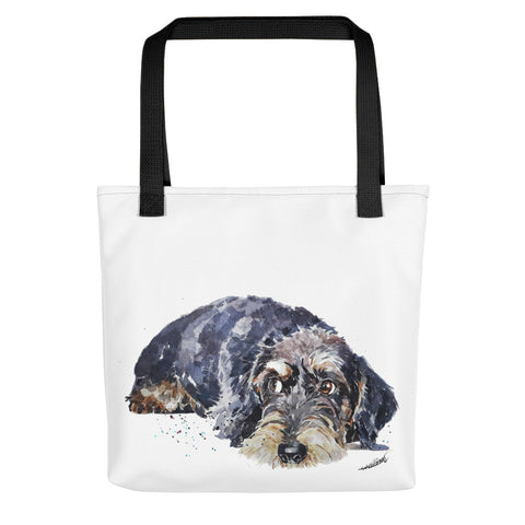Wirehaired Dachshund Art Tote bag - Wire Doxie Tote Bag