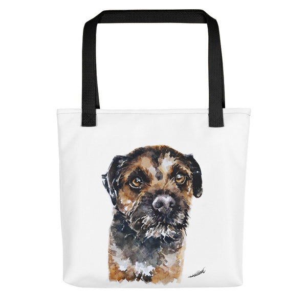 Border Terrier Art Tote bag - Border Terrier Shopping Bag, Border Terrier Bag