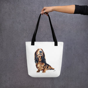 Long haired Dachshund Tote bag