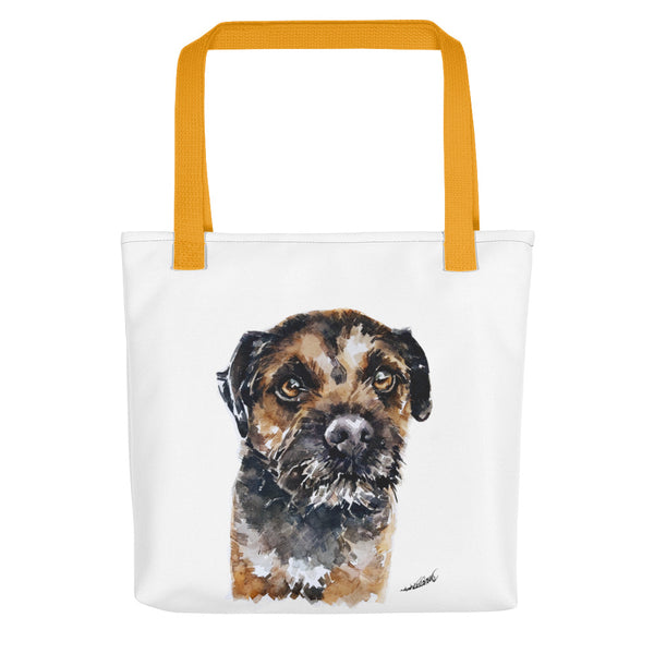 Border Terrier Art Tote bag - Border Terrier Shopping Bag, Border Terrier Bag