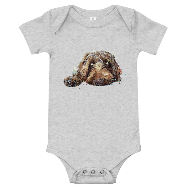German Wirehaired Pointer Baby short sleeve one piece