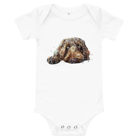 German Wirehaired Pointer Baby short sleeve one piece