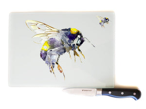 Dumbledore Bumblebee Toughened Glass Chopping Smooth finish - Bumblebee Chopping board,BumblebeeWork Top Saver