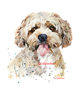 "Cavapoo/Cavoodle (Version 3)" - Watercolour Print