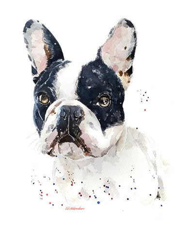 French Bulldog - Best of both worlds " Print Watercolour, frenchie watercolour, frenchie art print, frenchie wall hanging