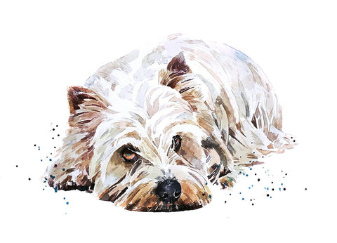 West Highland White Terrier " Print Watercolour.Westie art, Westie Wall art, Westie art print, Westie Wall decor,Westie Watercolor art