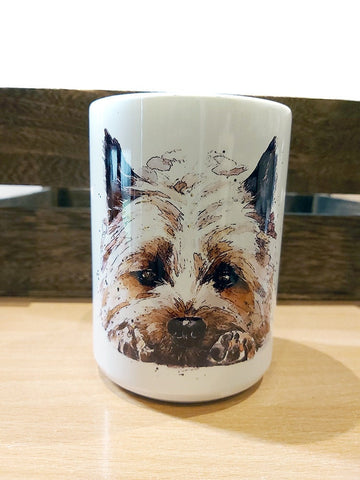 Large Cairn Terrier Ceramic Mug 15 oz-  Cairn Terrier Coffee Mug, Cairn Terrier mug gift ,Cairn Terrier Mug