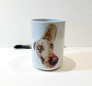 Large Weimaraner 2 Ceramic Mug 15 oz-  Weimaraner Coffee Mug, Weimaraner mug gift ,Weimaraner Mug