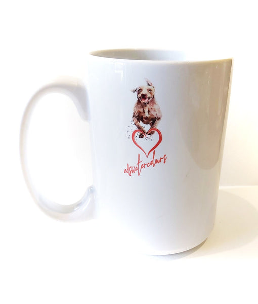 Large Weimaraner The Runner Ceramic Mug 15 oz-  Weimaraner Coffee Mug, Weimaraner mug gift ,Weimaraner Mug