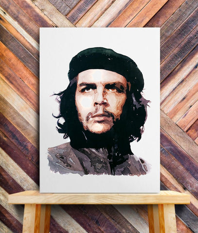 Che Guevara Canvas Print Watercolour.Che Guevara art,Che Guevara print,Che Guevara watercolour,Che Guevara,Che Guevara painting Canvas